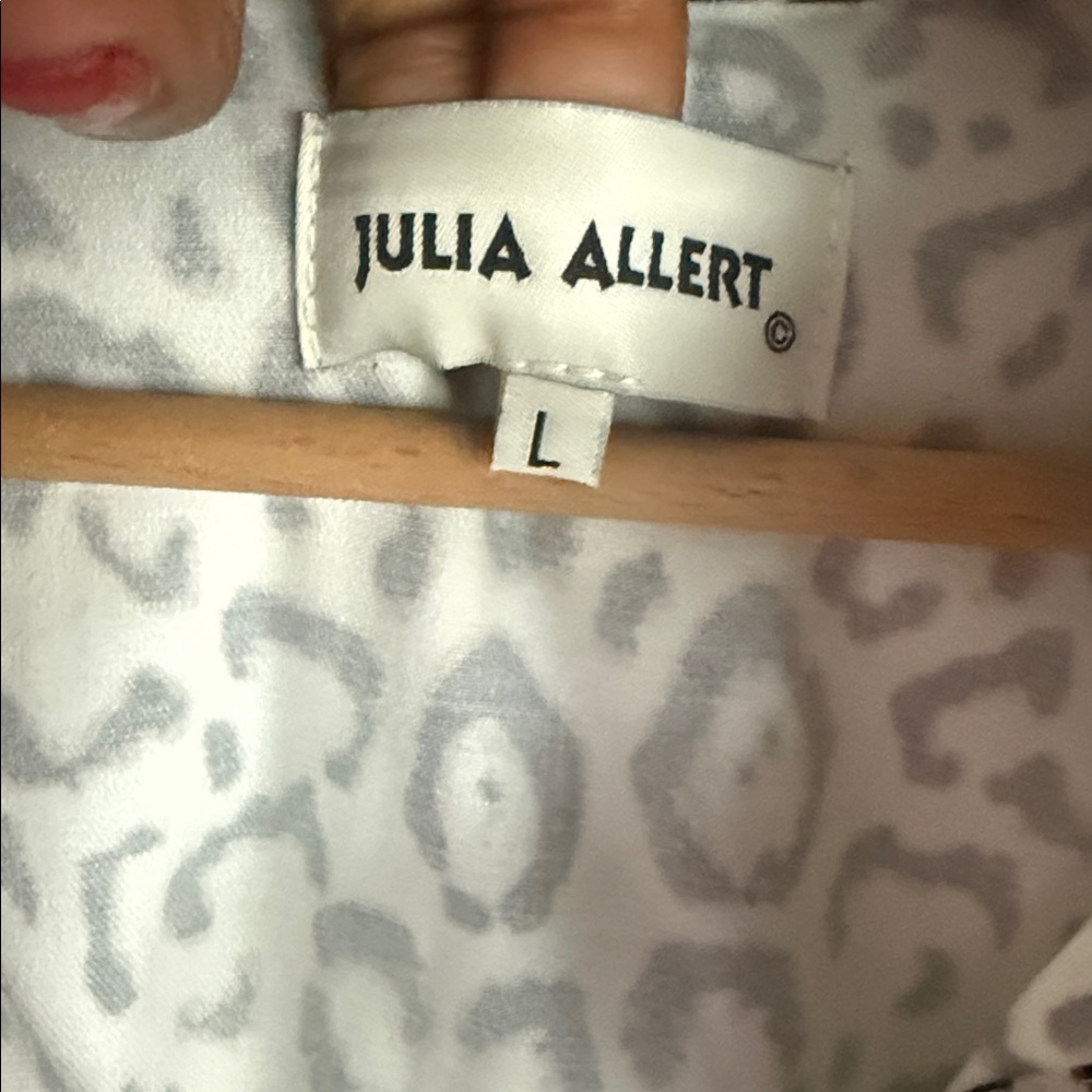 Julia Allert Leopard Print Long Button-Down Dress - image 5